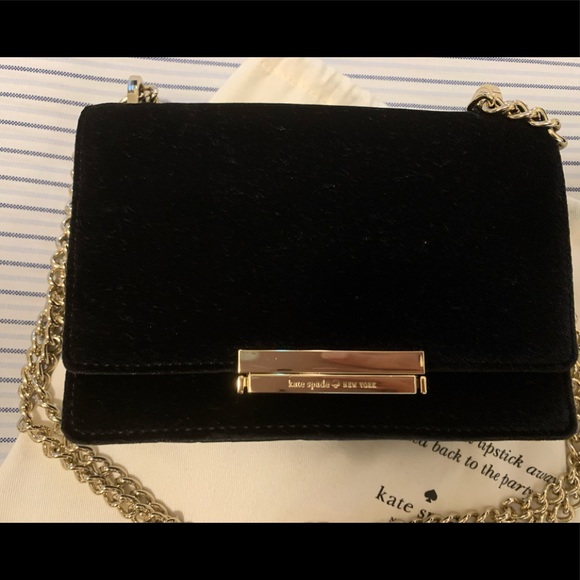 Kate Spade suade black purse - Picture 2 of 7